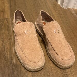 Coach Men's Beige Suede Loafers